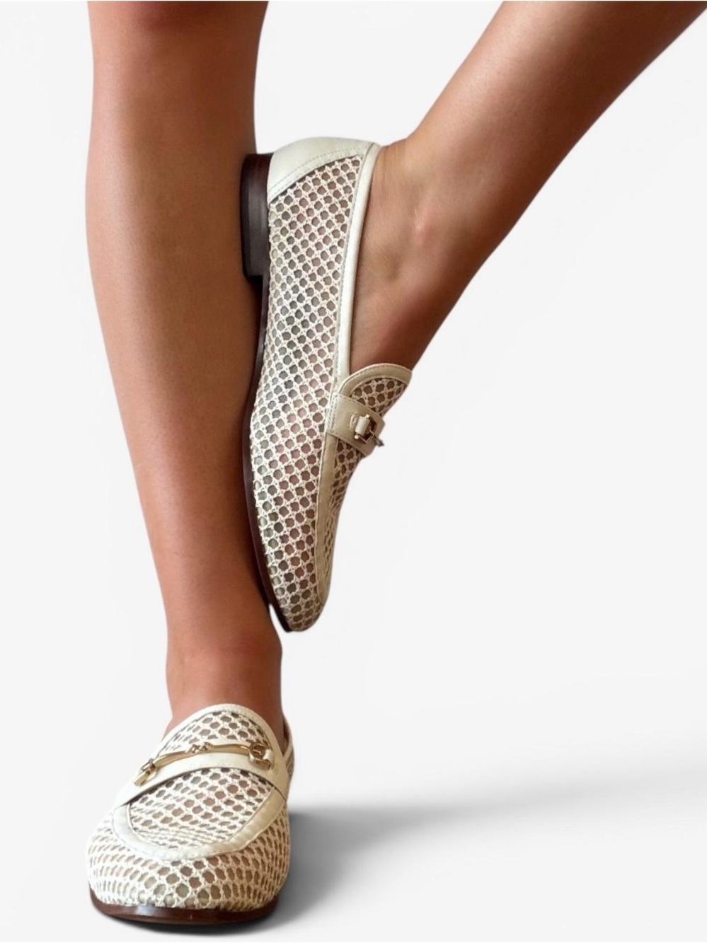 Sam Edelman Loraine Mesh Bit Loafers Ivory Women’s Size 7M